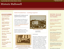 Tablet Screenshot of historichallowell.mainememory.net
